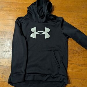 Under Armour Black Hoodie with Silver Emblem